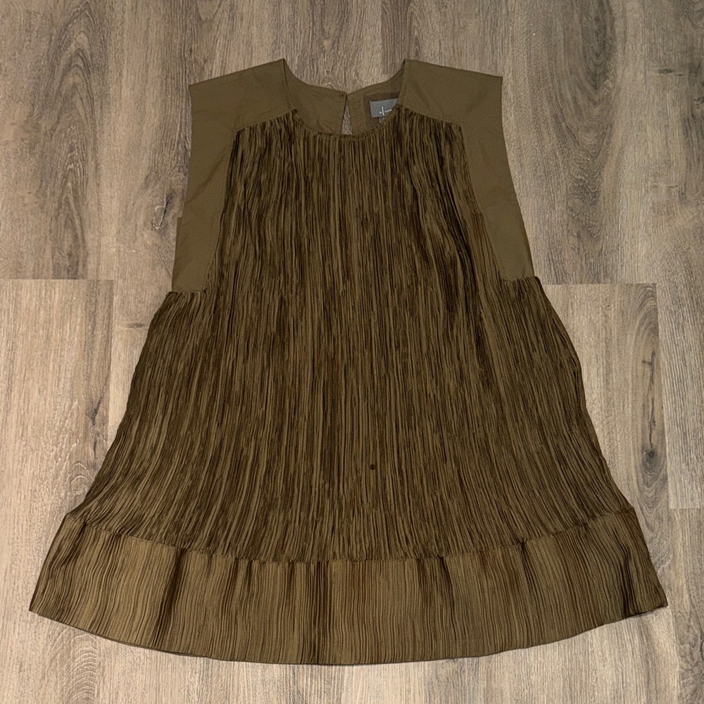 Anthropologie Olive Green Dress